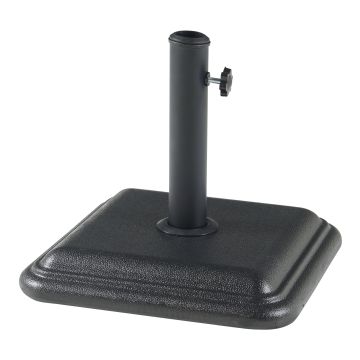 Piedistallo Biccari per Ombrellone Blocco di Cemento 35x35x5,5 cm Nero casa.pro