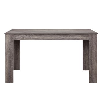 Tavolo da Pranzo con Piano Rettangolare 140 x 90cm Tavolo da Cucina Fino a 6 Posti Postazione di Lavoro Studio Tavolo in MDF - Effetto Rovere Scuro [en.casa] 