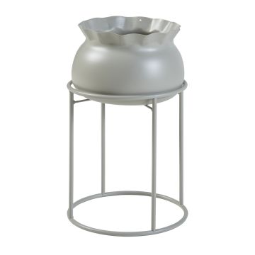 Stand Portapiante Assen 38 x 23,5 cm Metallo Grigio chiaro [en.casa] 