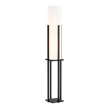 Lampada da Terra Gisborne Piantana a Scaffale - Nero / Effetto Marmo - lux.pro 