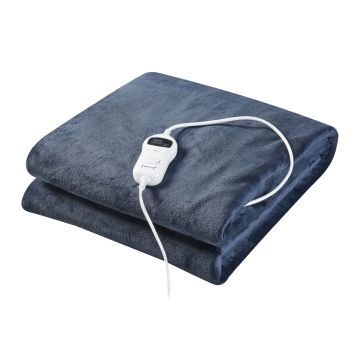 Coperta Riscaldante Archi Termocoperta Elettrica 200 x 150 cm Blu Scuro [en.casa]