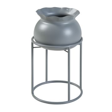 Stand Portapiante Assen 31,5 x 19,5 cm Metallo Grigio scuro [en.casa] 